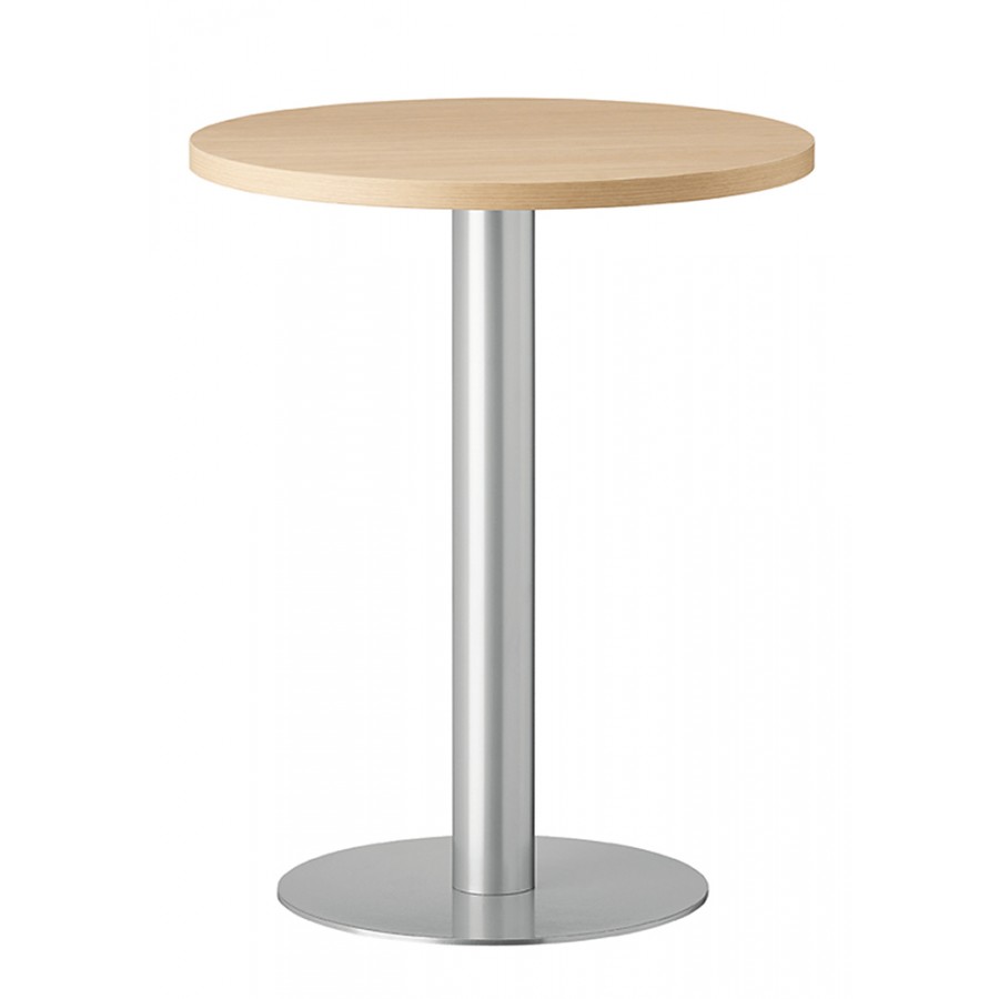 Masa rotunda medie din lemn si otel vopsit Metalmobil MT 481